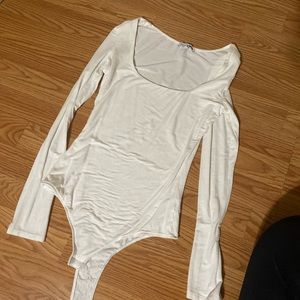 Fashion Nova ivory white onepiece
